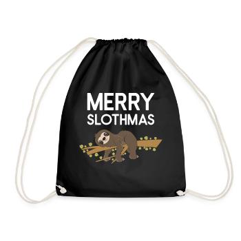 Sloth Loafers Cute sloth gift - Drawstring Bag - black - Front