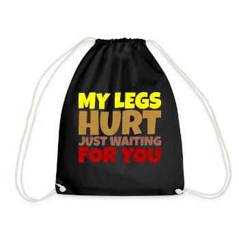 J’ai mal aux jambes juste en t’attendant 5 - Sac de sport léger - noir - Devant