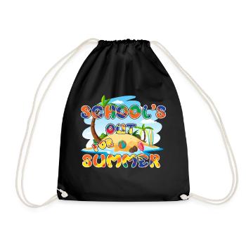 Schools Out For Summer Holidays Last Day of School - Drawstring Bag - black - Front
