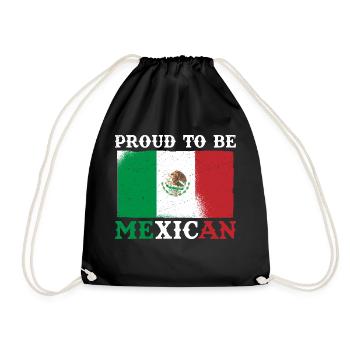 Mexico Flag Proud Mexican - Turnbeutel - Schwarz - Vorne