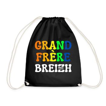 GRAND FRERE BREIZH DRAPEAU BRETAGNE - Sac de sport léger - noir - Devant