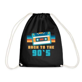 Cassette Retour à la fête des années 90 Gift 90s - Sac de sport léger - noir - Devant
