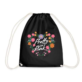 Pretty In Pink - Turnbeutel - Schwarz - Vorne