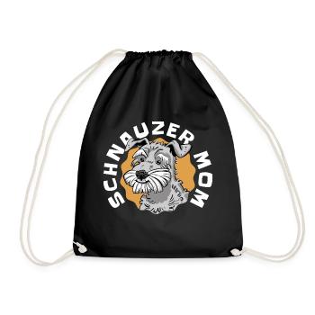 Schnauzer Mom Hundebesitzerin Hundeliebhaberin - Turnbeutel - Schwarz - Vorne