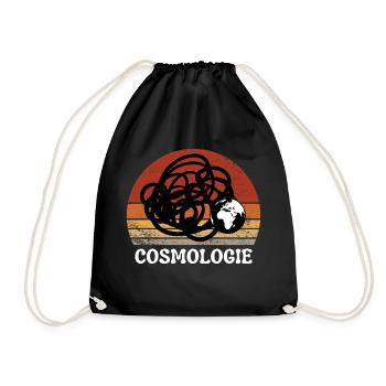 COSMOLOGIE PLANETE TERRE VINTAGE RÉTRO SUNSET - Sac de sport léger - noir - Devant