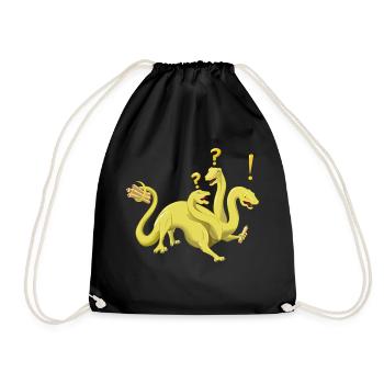 Questhydra - Drawstring Bag - black - Front