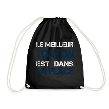 Tonton dans la place - Sac de sport léger - noir - Devant
