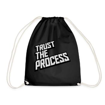 trust the process Zitat - Turnbeutel - Schwarz - Vorne