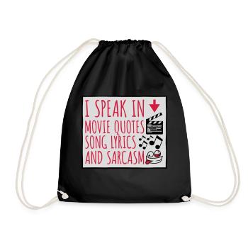 speak lyrics and sarcasm - Turnbeutel - Schwarz - Vorne