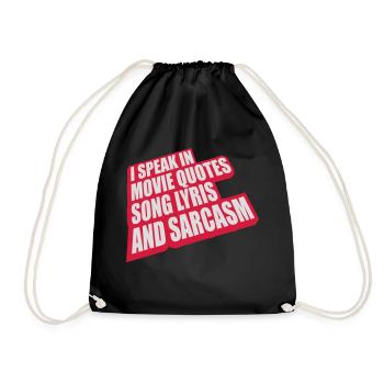 speak lyrics and sarcasm - Turnbeutel - Schwarz - Vorne