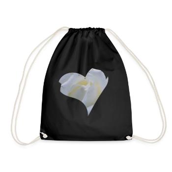 Cœur de Rose Blanche - Sac de sport léger - noir - Devant