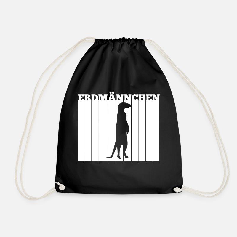 Erdmännchen - Turnbeutel - Schwarz