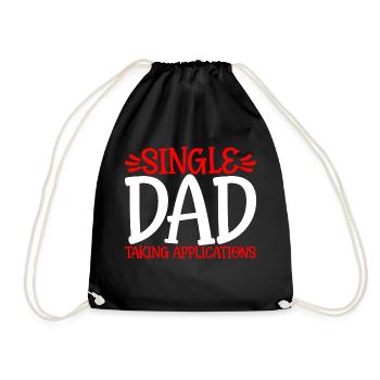 Single Dad Taking Application 2 - Turnbeutel - Schwarz - Vorne