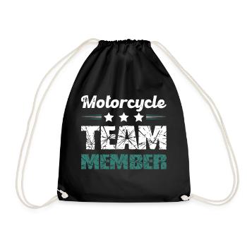 Motorcycle Team - Drawstring Bag - black - Front