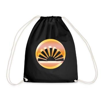 Sunrise - Drawstring Bag - black - Front
