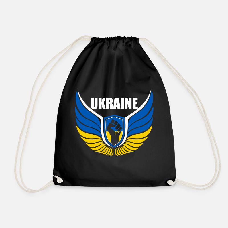 Ukraine Logo - Turnbeutel - Schwarz