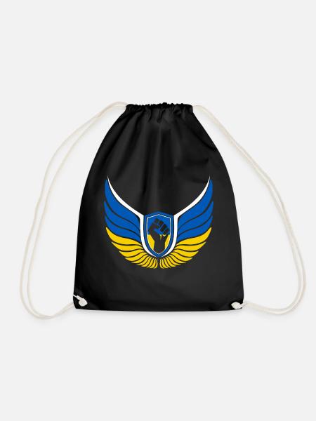 Ukraine Logo - Turnbeutel - Schwarz