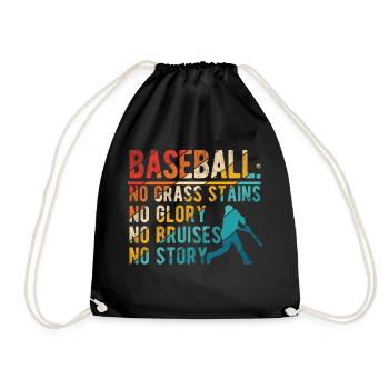 Baseball - Turnbeutel - Schwarz - Vorne