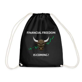 Conception de stock pour la liberté financière - Sac de sport léger - noir - Devant