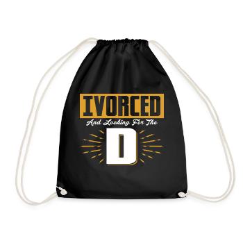 Ivorced And Looking For The D Divorce Divorcee - Drawstring Bag - black - Front