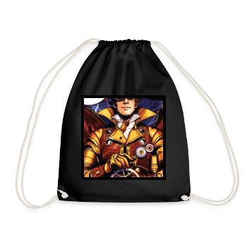 the helmsman of the zeppelin - Drawstring Bag - black - Front