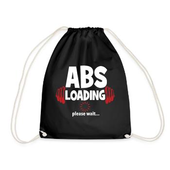 ABS -Laden, bitte warten Sie - Turnbeutel - Schwarz - Vorne