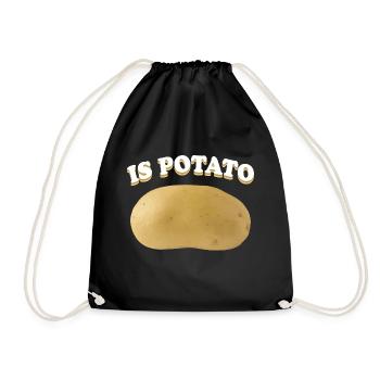 IS POTATO MERCH - Drawstring Bag - black - Front