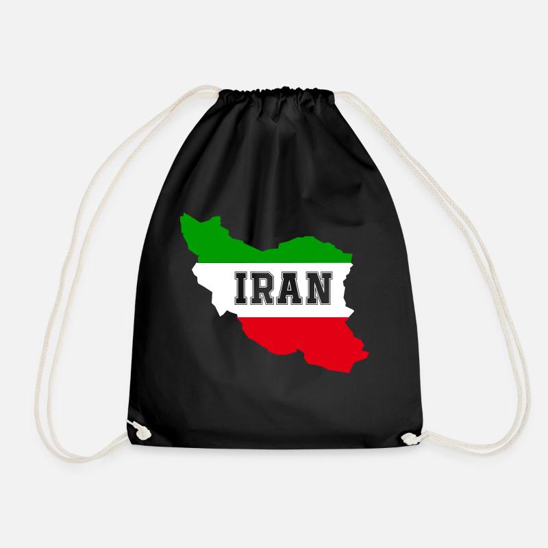 Iran - Drawstring Bag - black