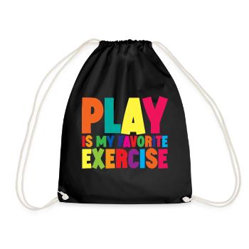 Le jeu est mon exercice préféré - Sac de sport léger - noir - Devant