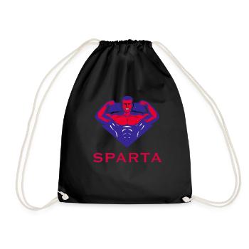 Sparta Casque de gymnastique Cadeau Sport Spartan Motivation - Sac de sport léger - noir - Devant