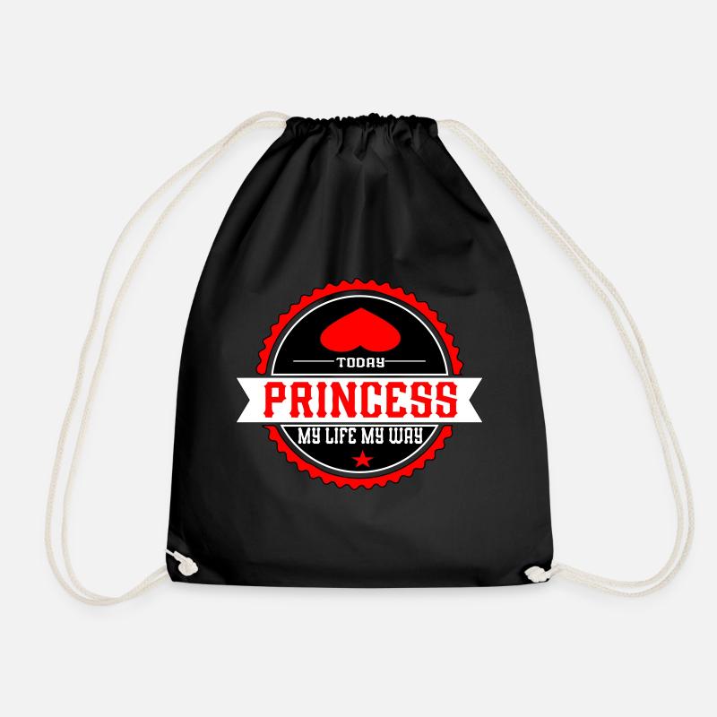 Today a Princess - Turnbeutel - Schwarz