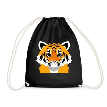 Comic Tiger Mignon Drôle Cool Dessin animé 11 - Sac de sport léger - noir - Devant