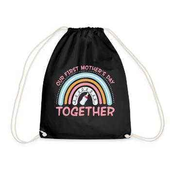 Notre première fête des mères Fête des mères Maman - Sac de sport léger - noir - Devant