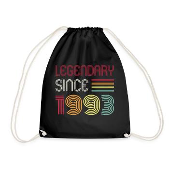 Birthday Legendary Since 1993 - Drawstring Bag - black - Front
