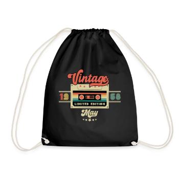 Vintage Mai 1968 Cassette - Edition Limitée - Sac de sport léger - noir - Devant