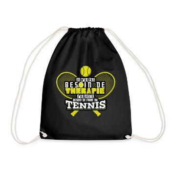 Pas de thérapie juste du tennis - Sac de sport léger - noir - Devant