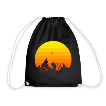 Coucher de soleil dans les montagnes - Sac de sport léger - noir - Devant