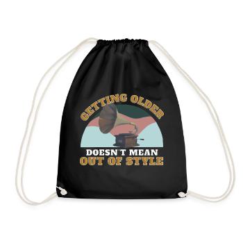 50 years of Getting older doesn't mean out of style - Drawstring Bag - black - Front