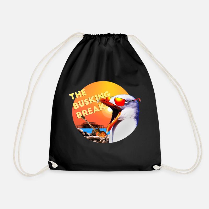 The Busking Break - Drawstring Bag - black