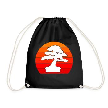 Bonsai tree design for bonsai beginner lovers - Drawstring Bag - black - Front