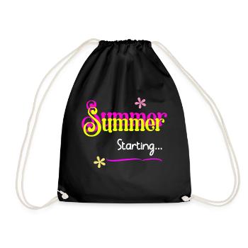 Début d’été - Ambiance estivale - Sac de sport léger - noir - Devant