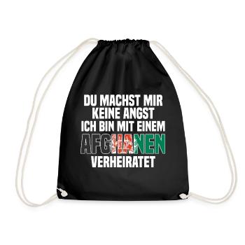 Du machst mir Keine Angst ich bin mit einem Afghan - Turnbeutel - Schwarz - Vorne