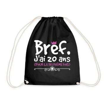 je peux pas j'ai 40 ans anniversaire humour - Sac de sport léger - noir - Devant