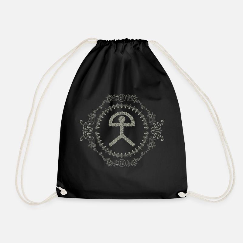 Indalo Craneos - Drawstring Bag - black