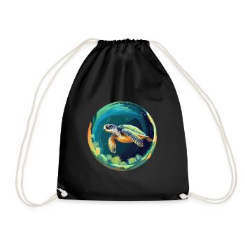 Tortue - Sac de sport léger - noir - Devant