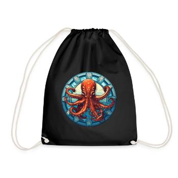 Octopuses - Drawstring Bag - black - Front