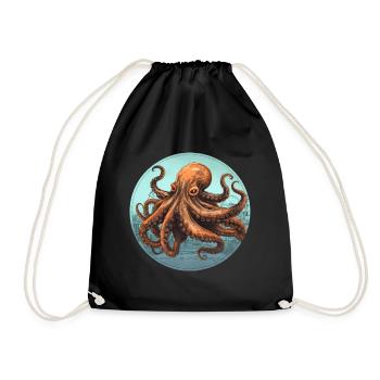 Octopuses - Drawstring Bag - black - Front