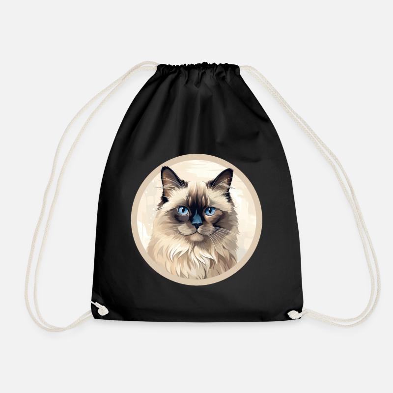 Birma Katze - Turnbeutel - Schwarz