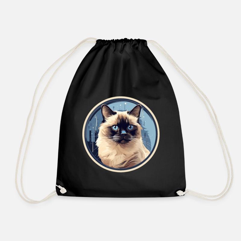 Birma Katze - Turnbeutel - Schwarz