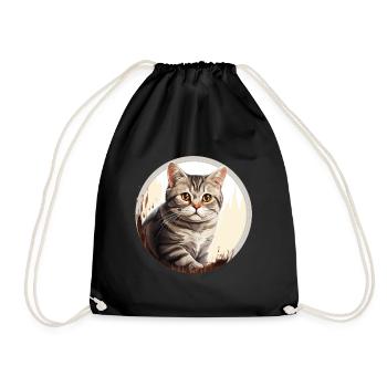 Chat américain à poil court - Sac de sport léger - noir - Devant